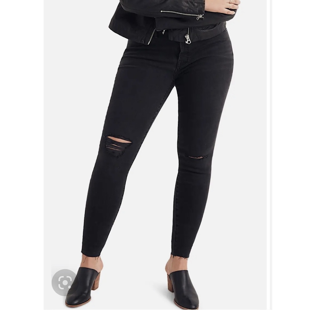 Madewell High Rise Skinny distressed jeans